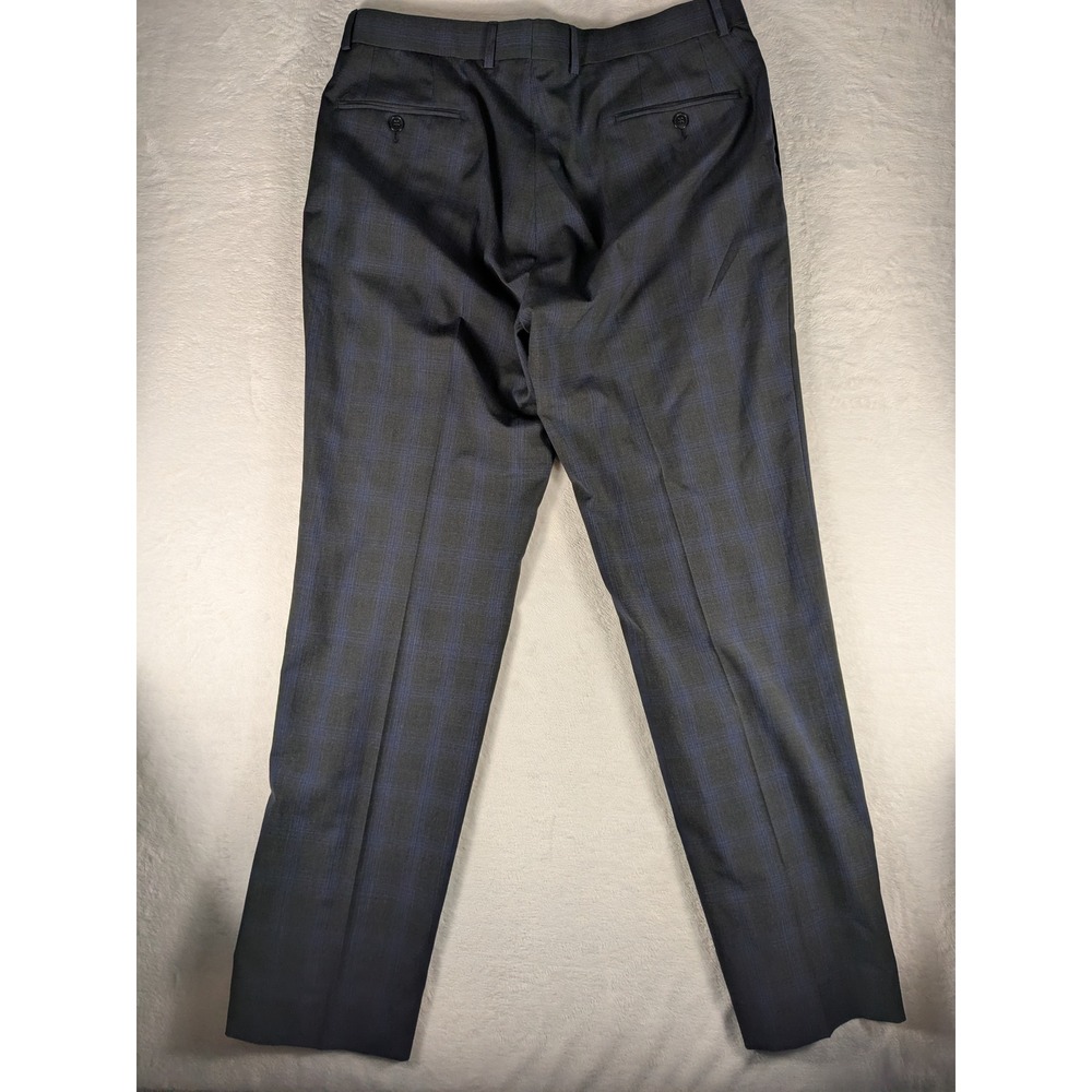 Calvin Klein Men's Wool Natural Stretch Plaid Suit 40R Pants 35x31 (Mint) - Picture 14 of 15